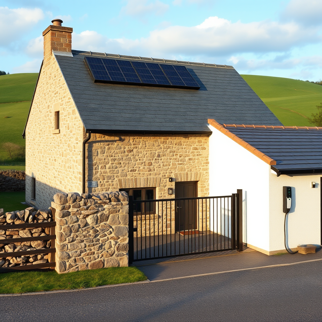 Solar panels and EV charging at converted barn on market for £1m+